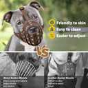 Mayerzon Pitbull Muzzle for Large Medium Sized Dogs to Prevent Biting Scavenging, Basket Muzzle for Rottweiler Staffordshire Terrier in Grooming Training, Allow to Pant Drink, Lightweight and Sturdy L