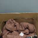 Luxlovery Brick Red Comforter Set Queen Dark Red Bedding Comforter Set Solid Soft Breathable Reddish Solid Color Blanket Quilts 3 Piece Bedding Set for Queen Bed