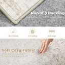 9x12 Area Rug for Living Room: Washable Abstract Soft Rugs Non Slip Modern Stain Resistant Low Pile Carpet for Dining Room Bedroom Nursery Office (Beige, 9'x12')