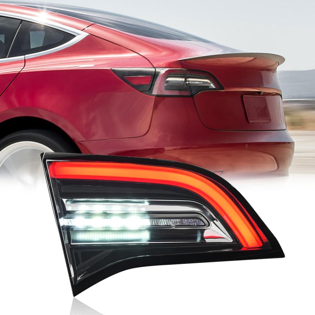 TODO 1077401-00-G 3 Pin Inner Trunk Tail Lights Compatible With Tesla Model 3 2017-2021 1077401-00-F 1077401-00-E 1502088-00-B Rear Lamp Driver Left Side