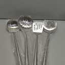 17 Wok Spatula and Ladle, Skimmer Spoon, Slotted Spatula - 304 Stainless Steel Kitchen Utensils Set, Set of 4 Extra Long Handle Cooking Tools, All Metal Chinese Wok Utensils and Wok Accessories