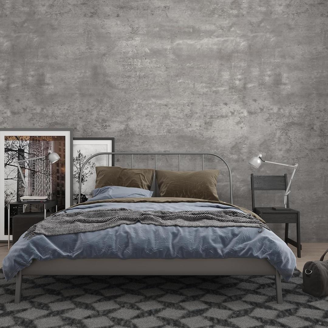 16"354" 3D Grey Concrete Cement Wallpaper Peel and Stick Faux Light Grey Concrete Contact Paper Vinyl Stained Matte Texture Adhesive Removable Gray Wallpaper for Bathroom Garage Living Room