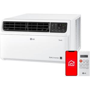 LG 10,000 BTU Smart Window Air Conditioner, 115V, Cools 450 Sq. Ft. for Bedroom, Living Room, Apartment, Dual Inverter, Quiet Operation, Energy Star, works with LG ThinQ, Amazon Alexa and Hey Google