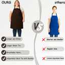 Urby Kitchen Cooking Aprons for Women with Pockets Plus Size, Ideal For XL XXL or Waist W38+. Extra Large and Long.