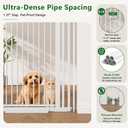 Extra Tall Cat Gate, 55.1" Heavy Duty Pet Gate for Large Cats & Dogs, Adjustable 29.9-37.4" Wide, Auto Close, No Drilling Pressure Mount, Easy Walk Through for Doorways Hallways Kitchen, White