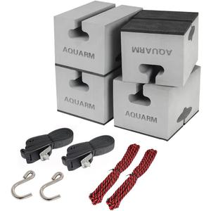 Universal Canoe Carrier Kit Canoe Foam Block for Roof Soft Standard Replacement Car Top Roof Racks Pads with Tie-Downs, 6 inch