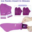 SuzziPad Replacement Ice Gel Packs for Cold Therapy Gloves and Socks(10-Piece Set), L, Purple