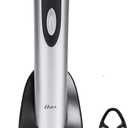 Oster Cordless Electric Wine Bottle Opener with Foil Cutter FFP One Silver
