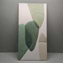 QSQ Green Wall Art Decor Green White Boho Wall Art Minimalist Wall Art Geometric Color Block Canvas Artwork Paintings Wall Decor Modern Home Bedroom Art Office Decor 20"X 40"