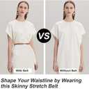 JASGOOD Women Skinny Elastic Stretch Belt for Dresses Retro Ladies Waist Vintage Thin Belt