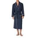 Men's Lightweight Waffle Bathrobe, Navy, Medium-Large