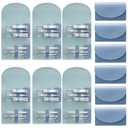 12 Set Manicure Set Bulk Mini Manicure Nail Clipper Kit 7 in 1 Stainless Steel Professional Nail Care Pedicure with Travel Portable Bag Grooming Kits for Women Men Home(Dark Blue)