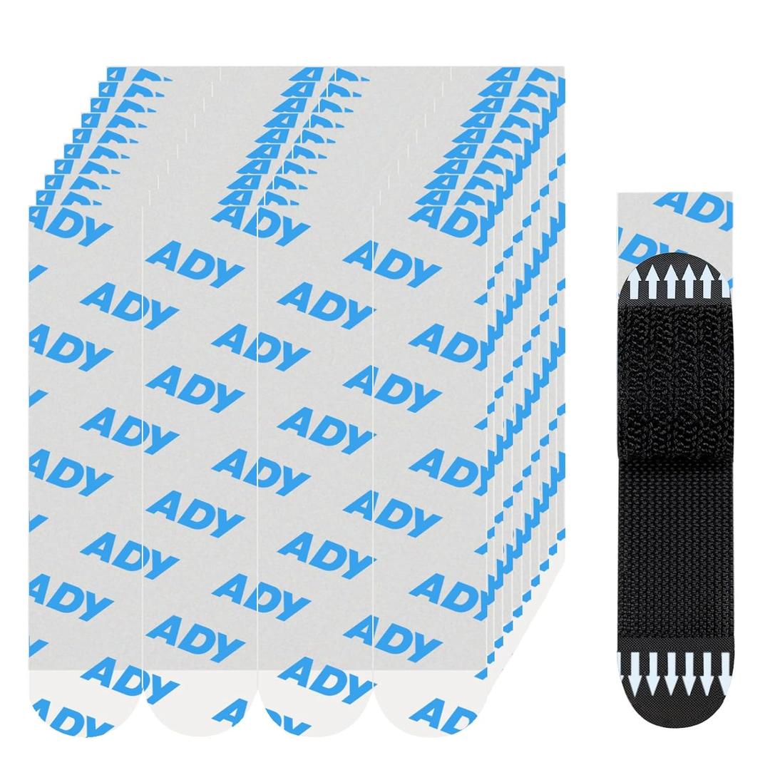 ADY Picture Hanging Strips Heavy Duty 40PairsDamage Free Removable Picture Hangers, Refill Adhesive Strips for Rent Room, Hook and Loop Strips Mounting Tape for Painted Wall, (Black-XL)