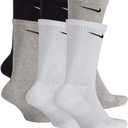 Nike Men's Everyday Plus Cushion Crew Socks (Large, Multi)