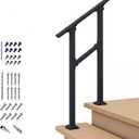 CR Fence & Rail Handrails for Outdoor Steps & Indoor Stair Railing Kit, 1-2 Steps Safety Hand Rail for Porch & Deck