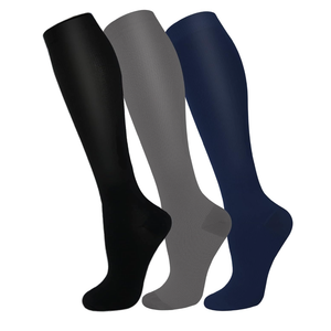 FuelMeFoot 3 Pack Copper Compression Socks - Compression Socks Women & Men Circulation - Best for Medical,Running,Athletic L-XL