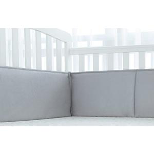 TillYou Microfiber Reversible Crib Cover for Long Rail Gray White 51"x 7" Inches