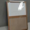GDMINLO 16.5 x12.6 Inches Dry Erase Cork Bulletin Combination Board, Notice Memo Wall Mounted Vision for Home, School and Office(Pins, Eye Bolts, gaskets, Screws)