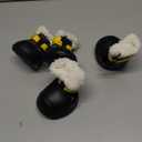 Dog Shoes for Small Medium Large Dogs, Removable Fleece Liner & Adjustable Straps, Waterproof Anti-Slip Paw Protectors, Dog Snow Boots for Winter Snow & Indoor Hard Floors (Black, 9)