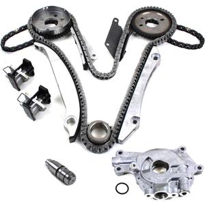 CNS Timing Chain Kit, Primary Tensioner, and Oil Pump Compatible/Replacement for 02-07 CHRYSLER/DODGE 2.7L (2736cc) 167ci DOHC 24V V6, EER