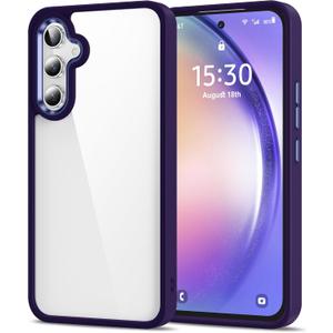 HOOMIL Case for Samsung Galaxy A54, Non-Yellowing, Drop Protection, Anti-Scratch Transparent Hard Back Phone Cover - Purple