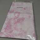 3Pcs Pink Floral Tablecloth, 52 x 87 Inch Vintage Flower Table Cover, Rectangle Floral Table Cover, Pink and White Porcelain Tablecloth for Spring Tea Wedding Shower Birthday Party