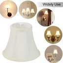 Wellmet Chandelier Shades, ONLY FOR CANDELABRA BULBS, Clip-on Fitter Lamp Shades, 3" X 6" X 5", 6 pcs Set