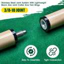 HMQQ Pool Cue Sticks 42" Billiard Cues with 13mm Leather Tip 17oz/18oz Standard or 20oz Heavy Set of 2 Durable 2-Piece Pool Sticks for Beginners, Adults, Home & Bar