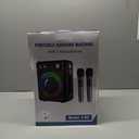 Karaoke Machine, Portable Bluetooth Karaoke Speaker with 2 Wireless Microphones, PA System for Adults Kids with LED Lights & Echo Adjustment, Supports TWS/TF/USB/AUX for Home Party