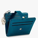 Small Wallets Woman RFID Blocking Leather Credit Card Holder - with ID Window - Card Wallets for Women - with Zipper Coin Purse - Keychain Wallet