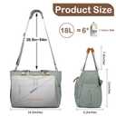 FHELAD Diaper Bag Tote, Large Tote Diaper Bag with 16" Laptop Compartment, Baby Bag with Insulated Pocket for Mam and Dad, Ideal for Travel, Work (Morandi Grey)
