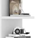 LitaEther 5 Tier Lack Floating Shelf, White Wall Shelf Unit,Display Shelf, 42.5*11.8*7.7 IN