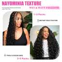 Human Crochet Hair for Black Women 2 Pack 20 Inch Feather Crochet Hair Pre-Separated Deep Wave Miracle Knots Hair Extension for Braids 75g Ombre Brown