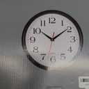 Bernhard Products Black Wall Clock Silent Non Ticking 10 Inch Quality Quartz Battery Operated Round Easy to Read Home/Office/Kitchen/Classroom/School Clock Sweep Movement