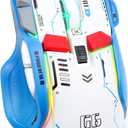 VEGCOO Wired Gaming Mouse, 12800 DPI Optical Gamer Mouse with 10 Programmable Buttons, Colorful RGB Lights, Ergonomic Design for Gaming and Working