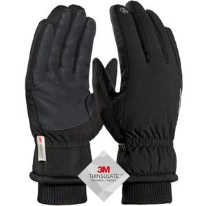 TRENDOUX Winter Gloves for Men Warm: 3M Thinsulate -20 Windproof Waterproof Ski Women Glove with Touchscreen Thermal Lining Anti-Slip for Work Cycling Motorcycle Snowboarding (Large, Black)