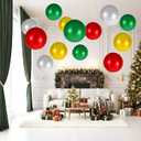 24 Pcs 18" Jumbo Christmas Ball Ornaments Large Inflatable Christmas Ornaments Oversized Xmas Ball Hanging Decorations for Xmas Outdoor Indoor Tree Party Lawn Yard Decor(Fresh Color)