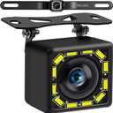 Car Backup Camera, Rear View Camera Ultra HD 12 LED Night Vision, Waterproof Reverse Camera 140 Wide View Angel with Multiple Mount Brackets for Universal Cars, SUV, Trucks, RV and More