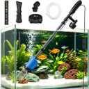 Electric Aquarium Gravel Cleaner, 530GPH Fish Tank Vacuum with Water Changer, Sand Washer, Debris Remover, Quiet 32W Pump for Freshwater Tanks, Blue (Blue)