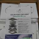 EXCMARK 4x4 Solar Post Cap Lights, 8 Pack Fence Deck Post Lights Outdoor Solar Powered Waterproof with Two Light Modes Warm&Cool White for Garden Patio Decor. (Classic White, 8)