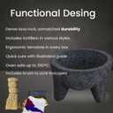 The Original Molcajete Mexicano Volcanic Rock Handmade of Authentic Lava Rock in Mexico - Molcajete de Piedra volcanica - Molcajete Mortar Pestle Bowl - Volcanic Rock Guacamole Maker