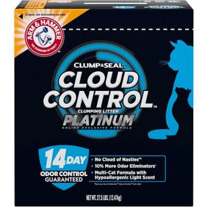 ARM & Hammer Cloud Control Platinum Clumping Cat Litter Odor Control, 27.5 lbs.