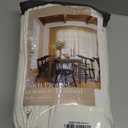 102 Inch Long Curtains Pinch Pleat Linen Curtains for Living Room Bedroom 2 Panels Natural Cream Light Filtering Privacy Neutral 102 Inch Pleated Drapes Hooks Rings Back Tab for Window Sliding Door