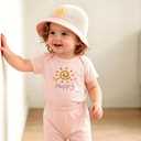 Infant Unisex Baby Bodysuit and Pant Sets Layette 10-pcs Cotton Soft Newborn Boy Girl Clothes Outfits (Pink, S)