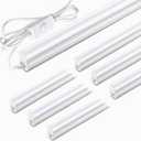 Pak 3FT LED Shop Lights, T5 SE LED Integrated Fixture, 6500K, 16W Linkable Shop Light, Energy Efficient Ceiling and Under Cabinet Lighting for Garage, Workshop, Basement, FCC Certified, 6 Pack