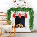 Christmas Cedar Garlands, Artificial Pine Cypress Greenery Garland, Christmas Decorations Holiday Indoor Outdoor Decor Winter Garland, 6FT