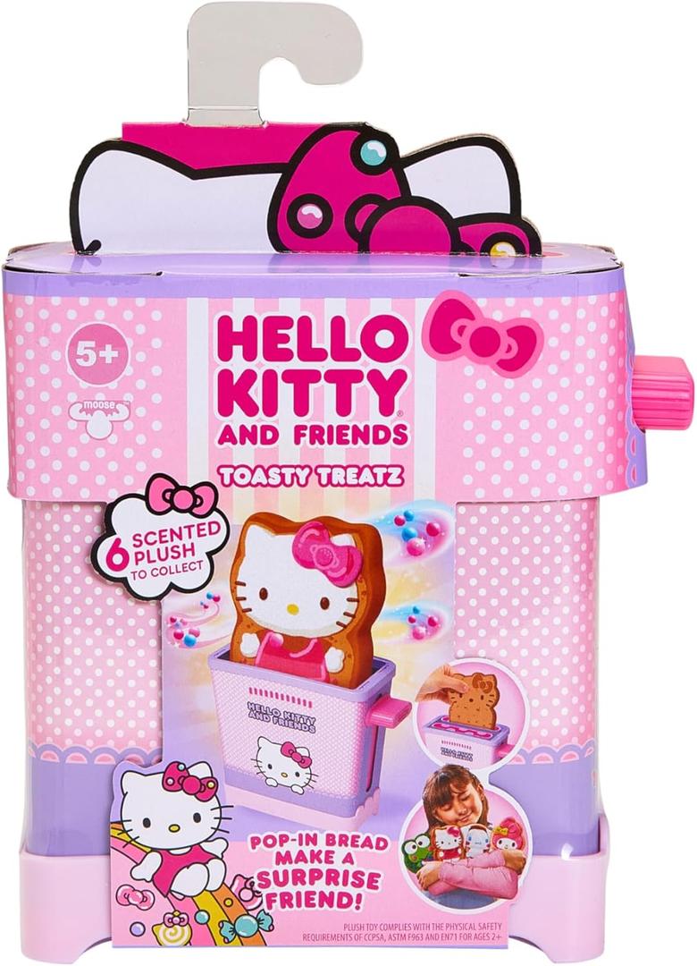 Cookeez Makery Hello Kitty and Friends Toasty Treatz Toaster | Squishy, Scented Plush Surprise | Pop-in-Bread, 6 Collectible Characters
