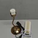 Small Pleated Table Lamp, Bedside Table Lamp for Bedroom, Night Stand Light Lamp with Fabric Shade, Morden Mini Lamp, Decor Desk Light for Living Room, Kids Room, Dorm, Home, Office, Nursery (Gold)