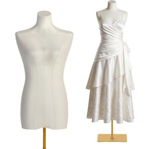 Sewing Adjustable Mannequin Torso for Female: Adjustable Height from 47.2 to 74.8 Inch Mannequin - Pinnable Female Dress Form with Support Metal Base for Dress Display and Sewing.