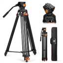 K&F CONCEPT 80" Video Tripod with Fluid Head